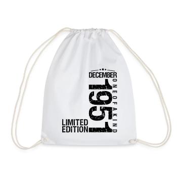 Birthday December 1951 December born in December - Drawstring Bag - white - Front