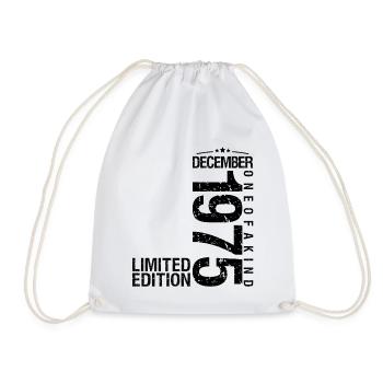 Birthday December 1975 December born in December - Drawstring Bag - white - Front