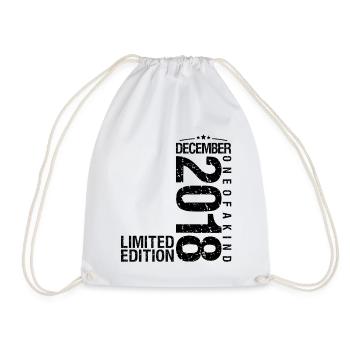 Birthday December 2018 December born in December - Drawstring Bag - white - Front