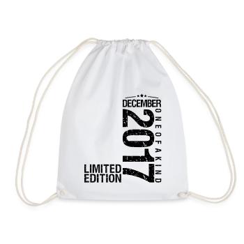 Birthday December 2017 December born in December - Drawstring Bag - white - Front