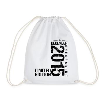 Birthday December 2015 December born in December - Drawstring Bag - white - Front