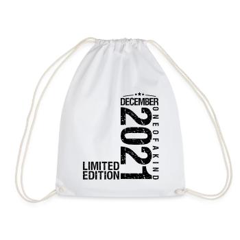 Birthday December 2021 December born in December - Drawstring Bag - white - Front