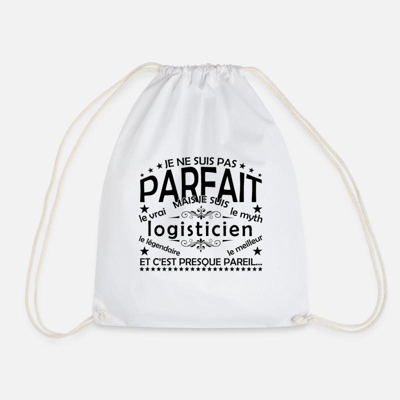 Logistiker-Geschenk Logistiker, der echte Logistiker - Turnbeutel - Weiß