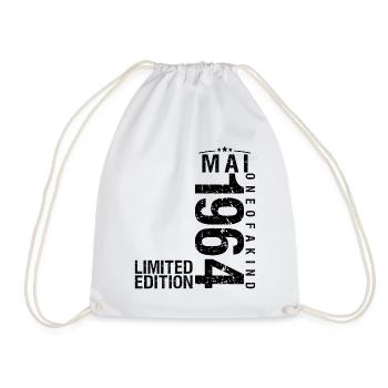 Birthday May 1964 May Born in May - Drawstring Bag - white - Front