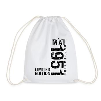Birthday May 1951 May Born in May - Drawstring Bag - white - Front