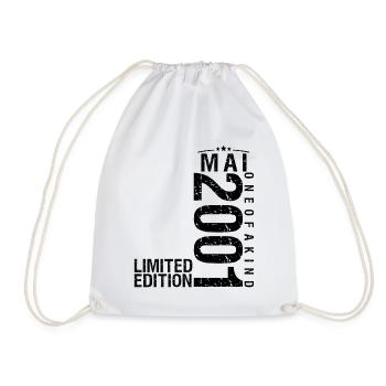 Birthday May 2001 May Born in May - Drawstring Bag - white - Front