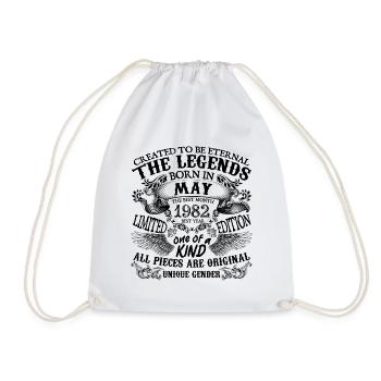 Anniversaire 1982 Mai 1982 né en Mai 1982 - Sac de sport léger - blanc - Devant