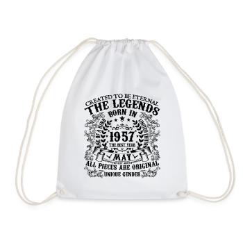 Anniversaire 1957 Mai 1957 né en Mai 1957 - Sac de sport léger - blanc - Devant