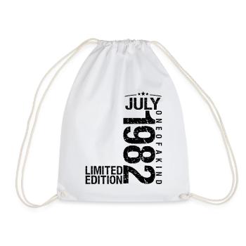 Birthday 1982 July 1982 July 1982 - Drawstring Bag - white - Front