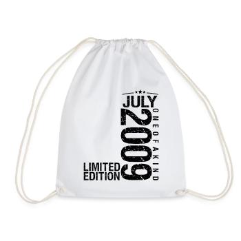 Birthday 2009 July 2009 July 2009 - Drawstring Bag - white - Front