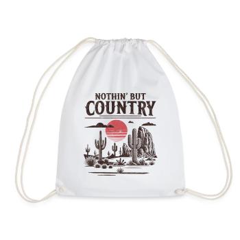 Nothin but Country - Drawstring Bag - white - Front