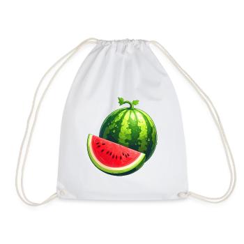Wassermelone - Turnbeutel - Weiß - Vorne