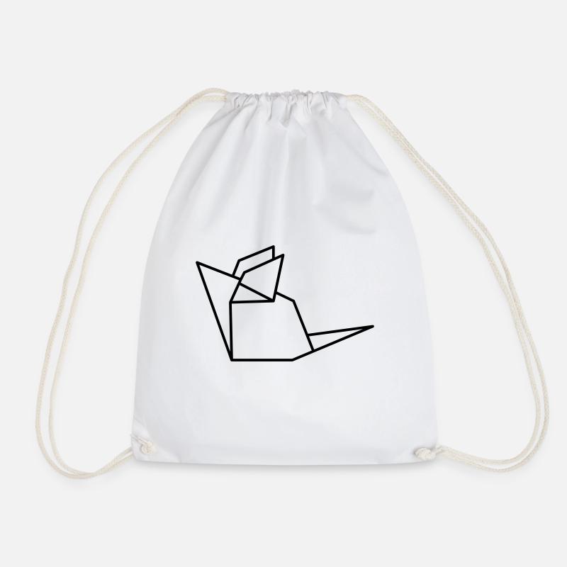 Maus Mäuschen Origami - Turnbeutel - Weiß
