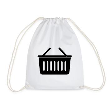 Grocery Basket - Drawstring Bag - white - Front