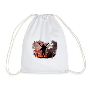 Saying Design Love - Drawstring Bag - white - Front