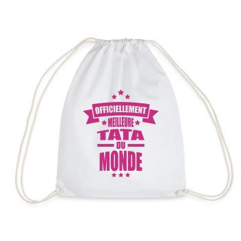 officiellement meilleure tata du monde - Sac de sport léger - blanc - Devant