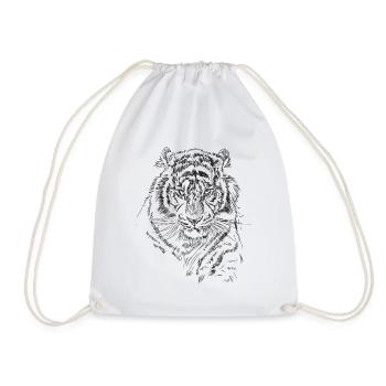 tigre - Sac de sport léger - blanc - Devant