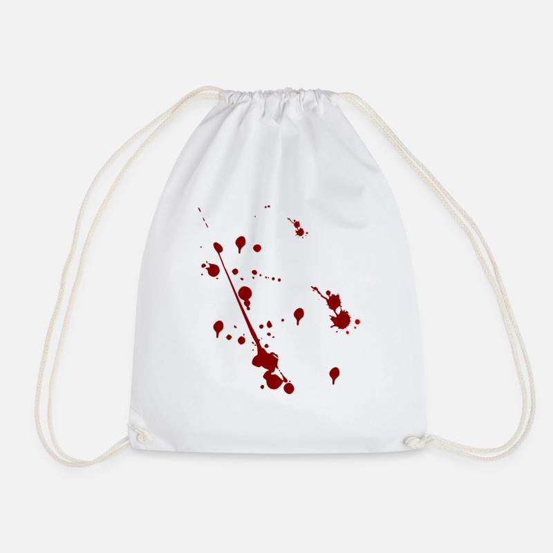 Blood spatter Halloween motif - Drawstring Bag - white