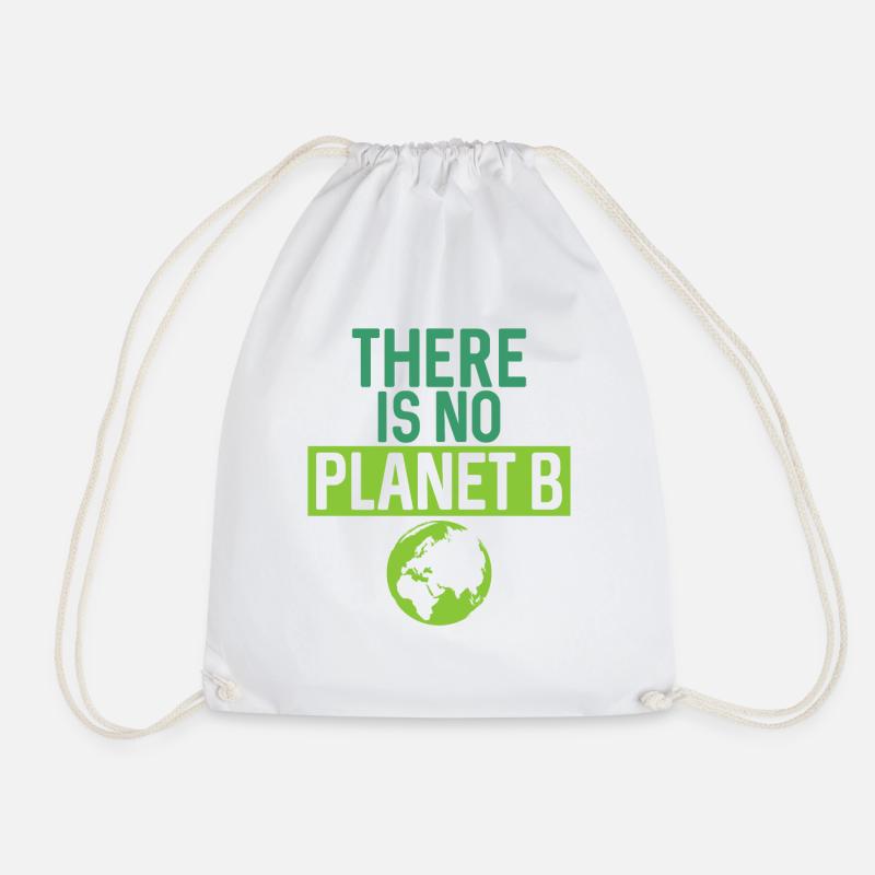 Es gibt kein Planet B Support Green - Turnbeutel - Weiß
