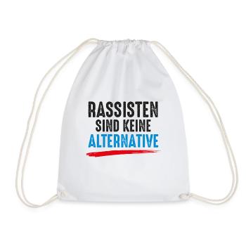 Rassisten sind keine Alternative Gegen Nazis Demo - Turnbeutel - Weiß - Vorne