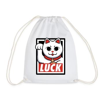 Chat de chance - Sac de sport léger - blanc - Devant