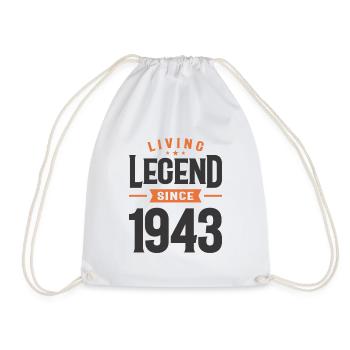 Living Legend Since 1943 - 80 Years Awesome! - Drawstring Bag - white - Front