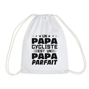 Papa Cycliste Humour Vélo Homme Humoristique - Sac de sport léger - blanc - Devant