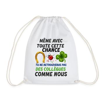 Notre Collègue Bonne Chance Humour Départ - Sac de sport léger - blanc - Devant