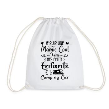 Mamie J'aime Mes Petite Enfants et le Camping-Car - Sac de sport léger - blanc - Devant