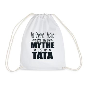 La Femme Idéale N'est Pas Un Mythe C'est Ma Tata - Sac de sport léger - blanc - Devant