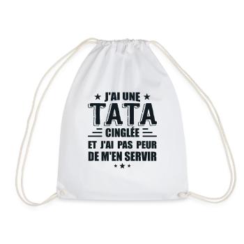 J'ai Une Tata Cinglée - Sac de sport léger - blanc - Devant
