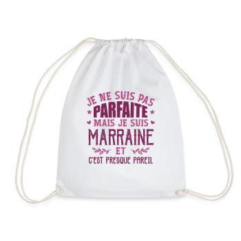 Pas Parfaite Mais Je Suis Meilleure Marraine - Sac de sport léger - blanc - Devant