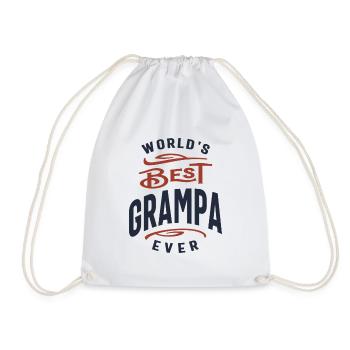 World's Best Grampa Ever Design - Drawstring Bag - white - Front
