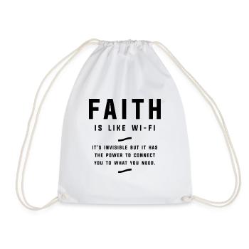 Choosing to Walk With Jesus - Christian Quote - Drawstring Bag - white - Front