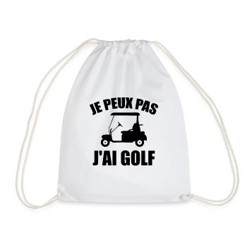 Je Peux Pas J'ai Golf - Sac de sport léger - blanc - Devant