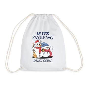 S’il neige, je n’y vais pas - Sac de sport léger - blanc - Devant