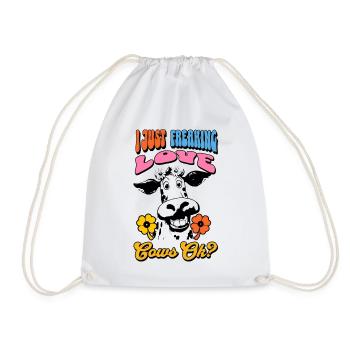 Cow Cows - Drawstring Bag - white - Front