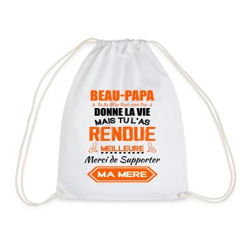Beau Papa Cadeau - Meilleure Beau-Pére - Sac de sport léger - blanc - Devant