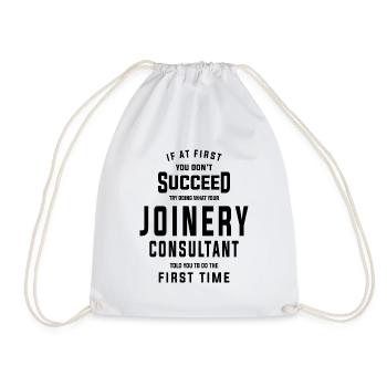 Joinery Consultant's Advice - Key to Success - Drawstring Bag - white - Front
