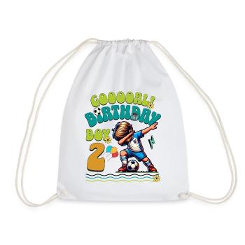 2ème anniversaire Football - Sac de sport léger - blanc - Devant