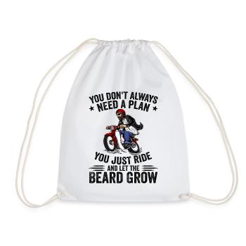 Motorcycle Beard Biker Full Beard Bike Rocker - Sac de sport léger - blanc - Devant