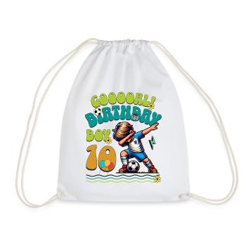 10e anniversaire de football - Sac de sport léger - blanc - Devant