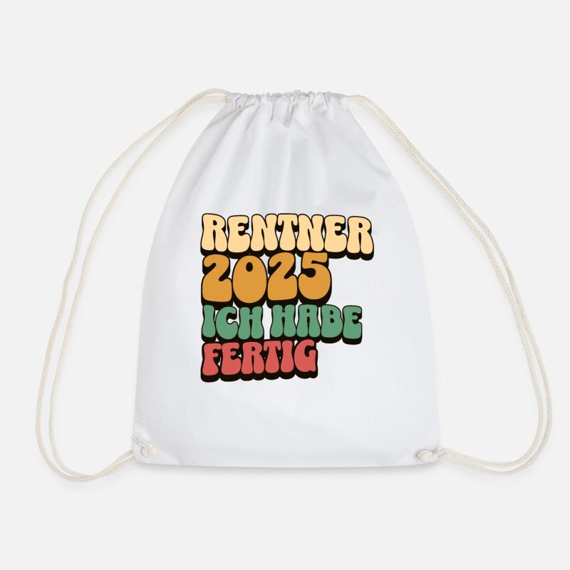 Rentner 2025 - Turnbeutel - Weiß