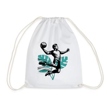 Handball Handballer - Turnbeutel - Weiß - Vorne
