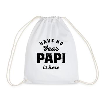 Have No Fear Papi is Here - Grandparents - Drawstring Bag - white - Front