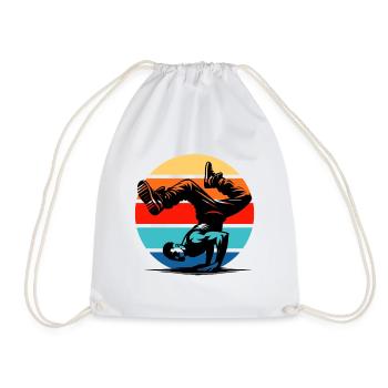 Breakdancing - Drawstring Bag - white - Front