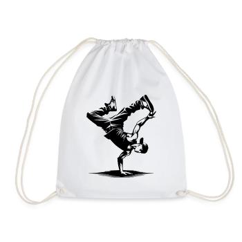 Breakdancing - Drawstring Bag - white - Front