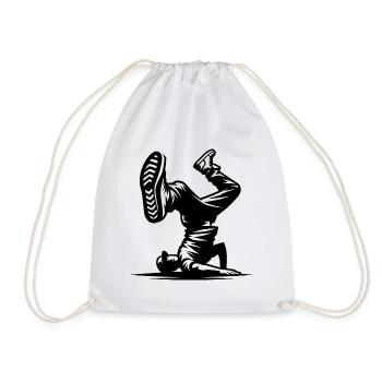 Breakdancing - Drawstring Bag - white - Front