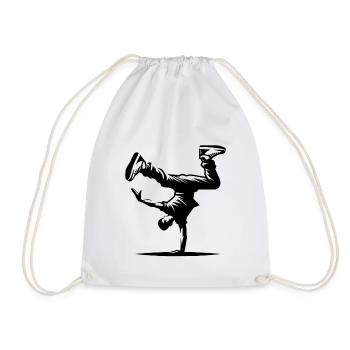 Breakdancing - Drawstring Bag - white - Front