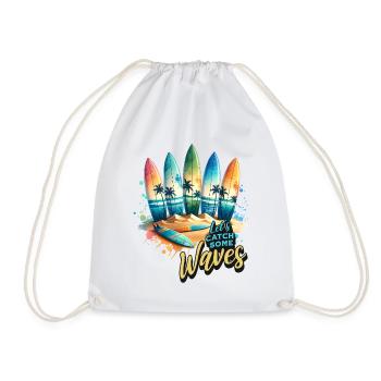 Surfing Surfers - Drawstring Bag - white - Front